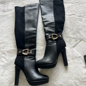 Elegant Black Knee-High Boots